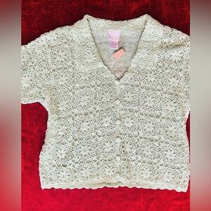 Button down crop top